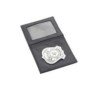 Smiffy's Police Badge In Wallet - Black/silver - Smiffys Blacksilver Fancy Dress - police badge wallet smiffys blacksilver fancy dress