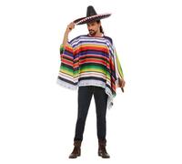 Smiffy's Men's Poncho, Western, Serious Fun, One Size, 21860 - poncho mens dress costume mexican smiffys fancy size one wild west