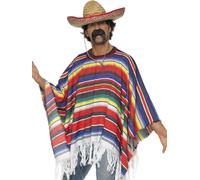 Smiffy's Men's Poncho, Western, Serious Fun, One Size, 21860 - poncho mens dress costume mexican smiffys fancy size one wild west