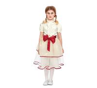 Girls Halloween Doll Fancy Dress Costume Porcelain Broken Rag Doll Outfit Voodoo