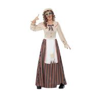 Smiffys Possessed Judy Costume, Multi-Coloured with Dress, Hat & Latex Mask, Halloween Cirque Sinister Fancy Dress, Halloween Dress Up Costumes