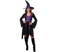 Smiffys Practical Spell Witch Costume with Dress & Hat, Halloween Adult Fancy Dr