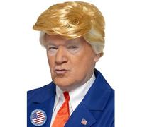 Smiffys President Wig adult blonde funny political fancy dress accessory | Made from woven polyester with elastic for a comfy fit-ideal for political, celebrity or historical fancy dress looks