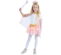 Smiffys Pretty Princess Cape Kit with Cape & Tiara, Girls Fancy Dress, Child Dress Up Accessories
