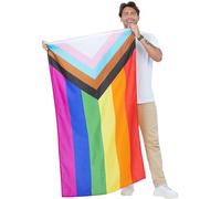 Smiffys Pride Flag, 5ft X 3Ft 152cm x 91cm, Polyester, Supporters Fancy Dress, Adult Dress Up Party Goods