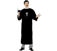 Religious Figure Vicars Nun Priest Pope Rabbi Adults Mens Fancy Dress Outfit