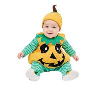 Smiffys Pumpkin Baby, Orange All In One & Hat, Halloween Child Fancy Dress, Pumpkin Dress Up Costumes