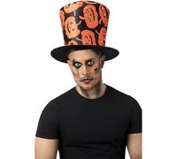 Smiffys Pumpkin Top Hat, Halloween Fancy Dress Accessory, Pumpkin Dress Up Hats