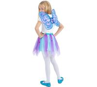Smiffys Purple Butterfly Kit with Tutu & Wings, Girls Fancy Dress, Child Dress Up Accessories