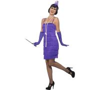 Smiffys Purple Flapper Costume