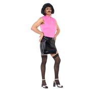 Smiffys Queen, Break Free Housewife, Pink & Black (Size XL)