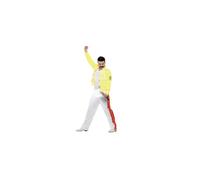Smiffys Queen Freddie Mercury Costume, Yellow with Jacket & Trousers, Officially Licensed Queen Fancy Dress, Adult Dress Up Costumes