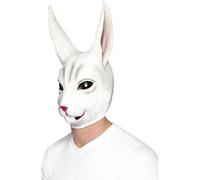 Smiffy's Men's Overhead Rabbit Mask (white) - mask rabbit overhead Rubber fancy dress accessory adults animal mens smiffys party animals costume