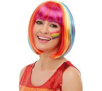 Rainbow Bob Wig, Multi-Coloured