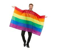 Smiffys Rainbow Flag Costume, Multi-Coloured, Rainbow/Gay Pride Items Fancy Dress, Adult Dress Up Costumes