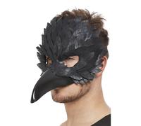 Smiffys Raven Eye Mask in Black Smiffys Black