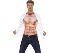Smiffys Realistic Muscle Top in Nude | Size: Medium Smiffys Nude M