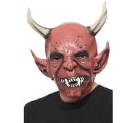 Smiffys Red Devil Demon Overhead Mask For Adults