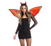 Smiffys Red Iridescent Devil Kit, Adult Fancy Dress, One Size