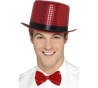 Smiffys Red Mens Sequin Top Hat US