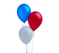 Smiffys Red White Blue Balloons - 20 Pack Union Jack Themed Latex Balloons for VE Day, 80th Anniversary, Victory in Europe, UK Party, Wedding, Spring Patriotic British GB English Flag Decorations