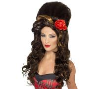 Smiffys Rehab Beehive Wig in Brown Smiffys Brown