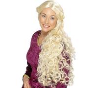 Womens Gorgeous Long Blonde Medieval Princess Wig