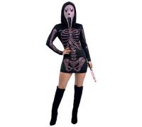 Smiffys Rhinestone Skeleton Costume, Halloween Adult Fancy Dress