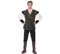 Smiffys Robin Hood Costume, Green (Size L)