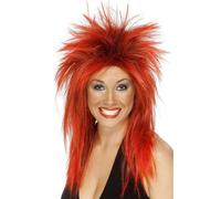 Smiffys Rock Diva Wig in Red Smiffys Red
