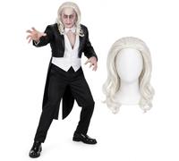 Smiffys Rocky Horror Riff Raff Costume Jacket Waistcoat Wig Bow Tie Size M-XL