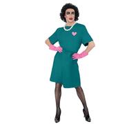 Smiffys Rocky Horror Show Frank N Furter Surgical Costume, Gown, Gloves & Necklace, Officially Licensed Rocky Horror Picture Show Fancy Dress, Adult Dress Up Costumes, World Book Day