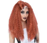 Smiffys Rocky Horror Show Magenta Wig Long, Wavy with Victory Roll, Officially Licensed Rocky Horror Picture Show Fancy Dress, Adult Dress Up Wigs