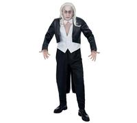 Smiffys Rocky Horror Show Riff Raff Costume for Adults, Jacket, Waistcoat & Bow Tie, Official Rocky Horror License Outfit with Tail Coat for Group Costumes, Embrace the Eccentricity of Riff Raff