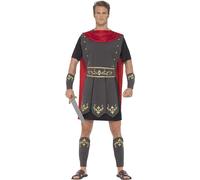 Smiffys Roman Gladiator Costume, Black, S - Size 34-36