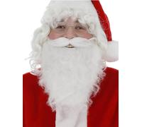 White Father Christmas Beard - santa beard christmas fancy dress father costume xmas accessory white claus adult mens