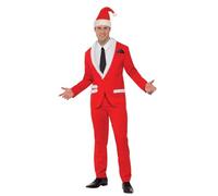 Smiffys Santa Cool Costume, Red, L - Size 42inches-44inches