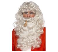 Mens Santa Dress Up Kit Classic Festive Fancy Dress Beard Wig Accessories