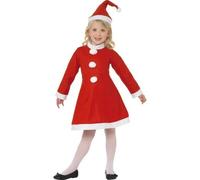 Smiffys Santa Girl Costume Various Ages Dress & Hat