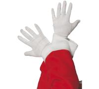 Smiffys White Santa Gloves, Christmas Fancy Dress Accessory, Santa Costume Accessories for Adults, Holiday Party Essentials, Christmas Outfit Add-On, Winter Festive Accessory for Dress-Up