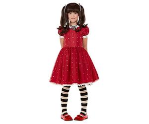 Smiffys Santoro Ruby Costume, Red with Dress & Puppet, Officially Licensed Santoro Gorjuss Fancy Dress, Child Halloween Fancy Dress Accessories Dress Up Costumes