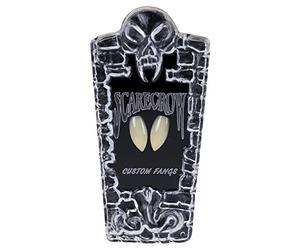Smiffys Scarecrow Deluxe Classic Vampire Fangs, White in Coffin Box, Cosmetics and Disguises Fancy Dress, Vampire Dress Up Cosmetics & Disguises.