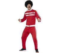 Smiffys Scouser Tracksuit, Red, White, L - Size 42"-44"