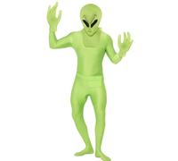 Smiffy's Second Skin Alien with Suit Mask and Hands (Medium)