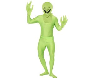 Smiffy's Second Skin Alien with Suit Mask and Hands (Medium)