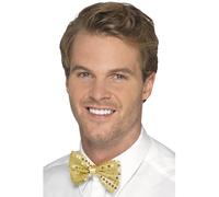 Sequin Bow Tie, Gold Smiffys Gold One Size