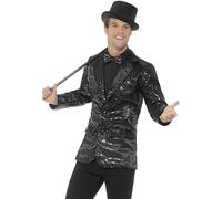 Smiffy's 46984xl Sequin Men's Jacket (x-large) - adults sequin jacket stag night circus ringmaster fancy dress accessory