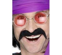 Smiffys Male 70s Tash - Black Fancy Dress Moustache Mens Seventies Accessory 19 - black fancy dress tash moustache 70s mens seventies smiffys