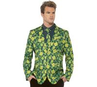 Smiffys Shamrock Blazer Jacket, St Patricks' Day Fancy Dress, St Paddies Dress Up Costumes