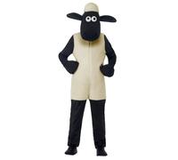 Smiffys Shaun the Sheep Kids Costume in White, Jumpsuit & Character Headpiece, Official Shaun License Kids Costume with Hooded Character Face & Soft Fabric, Fun for Little Ones!